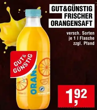 Handelshof GUT&GÜNSTIG FRISCHER ORANGENSAFT Angebot