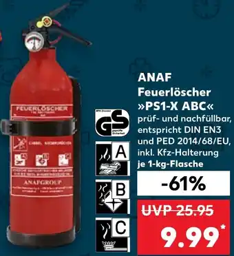 Kaufland ANAF Feuerlöscher PS1-X ABC Angebot