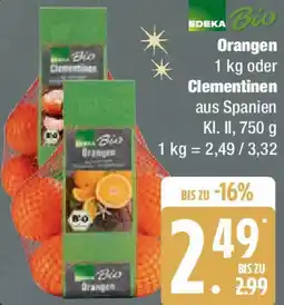 Edeka EDEKA Bio Orangen oder Clementinen Angebot