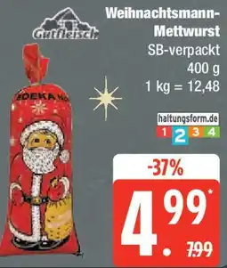 Edeka Gutfleisch Weihnachtsmann Mettwurst Angebot