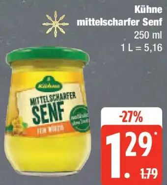 Edeka Kühne mittelscharfer Senf Angebot