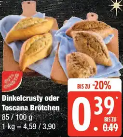 Edeka Gut & Günstig Dinkelcrusty oder Toscana Brötchen Angebot