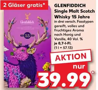 Kaufland GLENFIDDICH Single Malt Scotch Whisky 15 Jahre Angebot