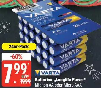 Edeka VARTA Batterien ,,Longlife Power" Angebot