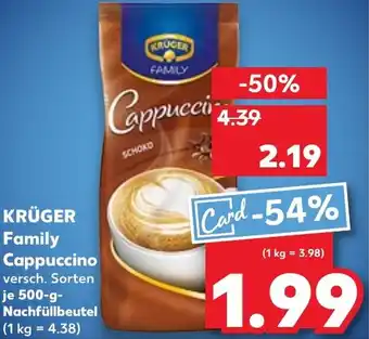 Kaufland KRÜGER Family Cappuccino Angebot