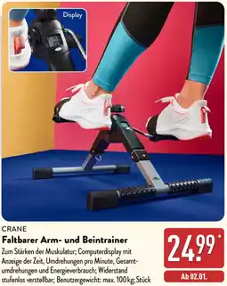 Aldi Nord CRANE Faltbarer Arm und Beintrainer Angebot