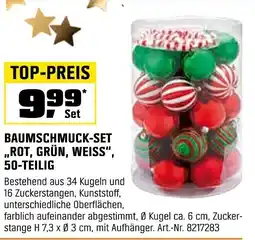 OBI BAUMSCHMUCK-SET ,,ROT, GRÜN, WEISS", 50-TEILIG Angebot