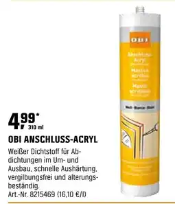 OBI OBI ANSCHLUSS-ACRYL Angebot