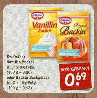 nahkauf Dr Oetker Vanillin Zucker Oder Backing Backpulver Angebot