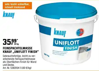 OBI FEINSPACHTELMASSE KNAUF,,UNIFLOTT FINISH" Angebot