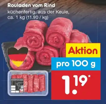 Netto Marken-Discount Rouladen vom Rind Angebot