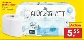 Netto Marken-Discount Glücksblatt Toilettenpapier Angebot