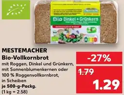 Kaufland MESTEMACHER Bio-Vollkornbrot Angebot