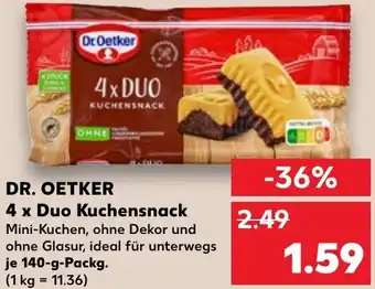 Kaufland DR. OETKER 4 x Duo Kuchensnack Angebot