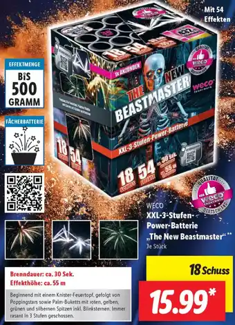 Lidl WECO XXL-3-Stufen Power-Batterie ,,The New Beastmaster" Angebot