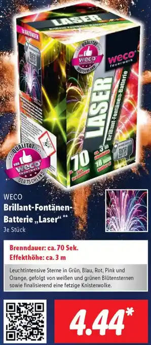 Lidl WECO Brillant-Fontänen Batterie ,,Laser" Angebot