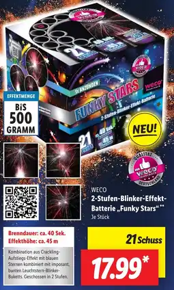 Lidl WECO 2-Stufen-Blinker-Effekt Batterie ,,Funky Stars" Angebot