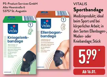 Aldi Nord VITALIS Sportbandage Angebot