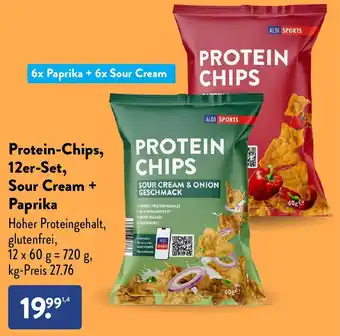 Aldi Nord Protein-Chips, 12er-Set, Sour Cream + Paprika Angebot