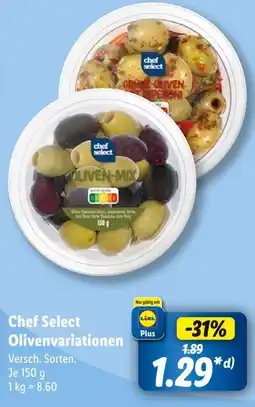 Lidl Chef select olivenvariationen Angebot