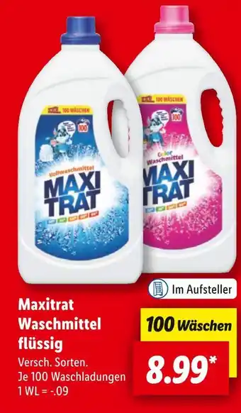 Lidl Maxitrat waschmittel flüssig Angebot