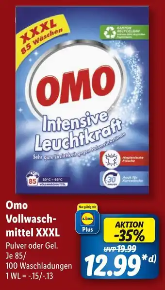 Lidl Omo vollwaschmittel xxxl Angebot