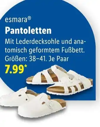 Lidl Esmara pantolette Angebot