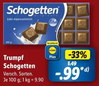 Lidl Trumpf schogetten Angebot