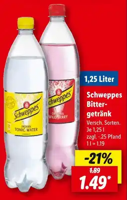 Lidl Schweppes bittergetränk Angebot