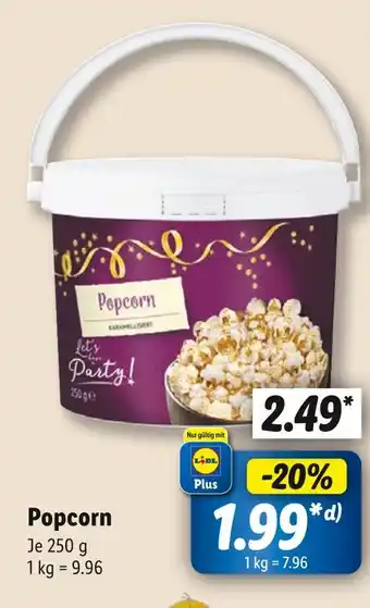 Lidl Let's party! popcorn Angebot