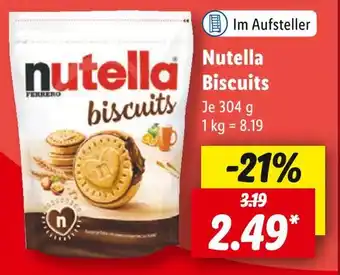 Lidl Ferrero nutella biscuits Angebot