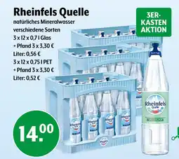 Trink und Spare Rheinfels quelle natürliches mineralwasser Angebot