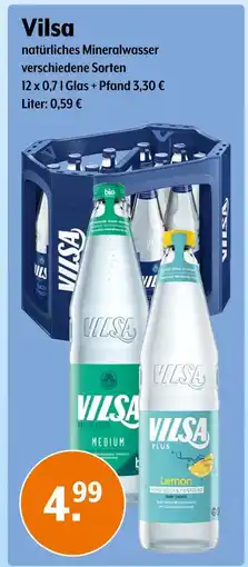 Trink und Spare Vilsa natürliches mineralwasser Angebot