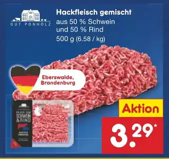 Netto Marken-Discount GUT PONHOLZ Hackfleisch gemischt Angebot