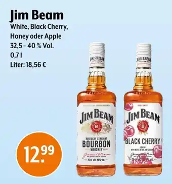 Trink und Spare Jim beam white, black cherry, honey oder apple Angebot