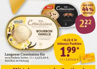 tegut Langnese cremissimo eis Angebot