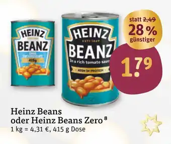 tegut Heinz beans oder heinz beans zero Angebot