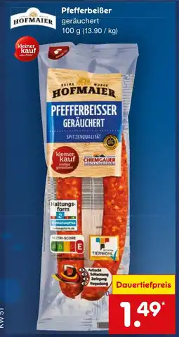 Netto Marken-Discount HOFMAIER Pfefferbeißer Angebot