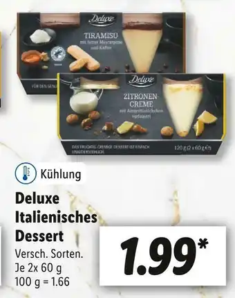 Lidl Deluxe italienisches dessert Angebot