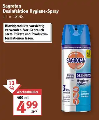 Globus Sagrotan Desinfektion Hygiene Spray 400ml Angebot