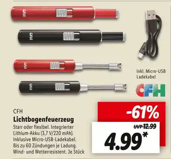 Lidl Cfh lichtbogenfeuerzeug Angebot