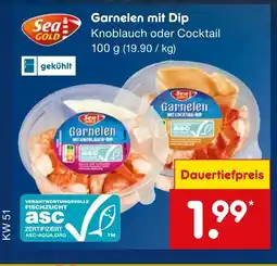 Netto Marken-Discount GOLD Sea Garnelen mit Dip Angebot