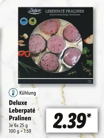 Lidl Deluxe leberpaté pralinen Angebot