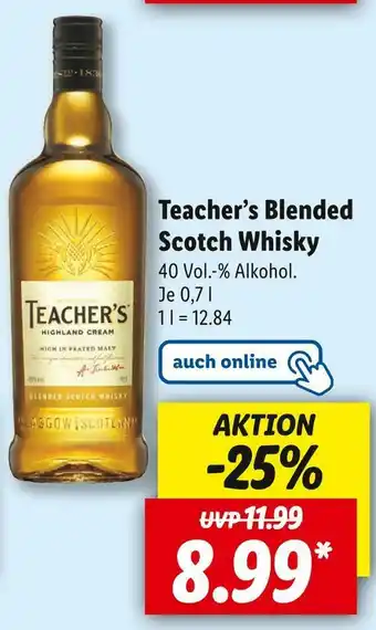 Lidl Teacher’s blended scotch whisky Angebot