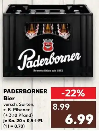 Kaufland PADERBORNER Bier Angebot