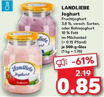 Kaufland LANDLIEBE Joghurt Angebot