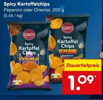 Netto Marken-Discount CLARKYS Spicy Kartoffelchips Angebot