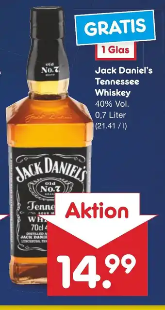 Netto Marken-Discount Jack Daniel's Tennessee Whiskey Angebot