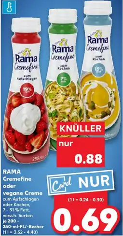 Kaufland RAMA Cremefine oder vegane Creme Angebot