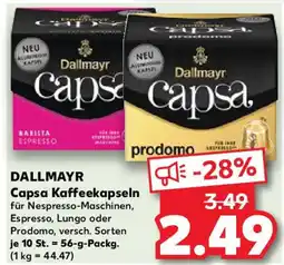 Kaufland DALLMAYR Capsa Kaffeekapseln Angebot